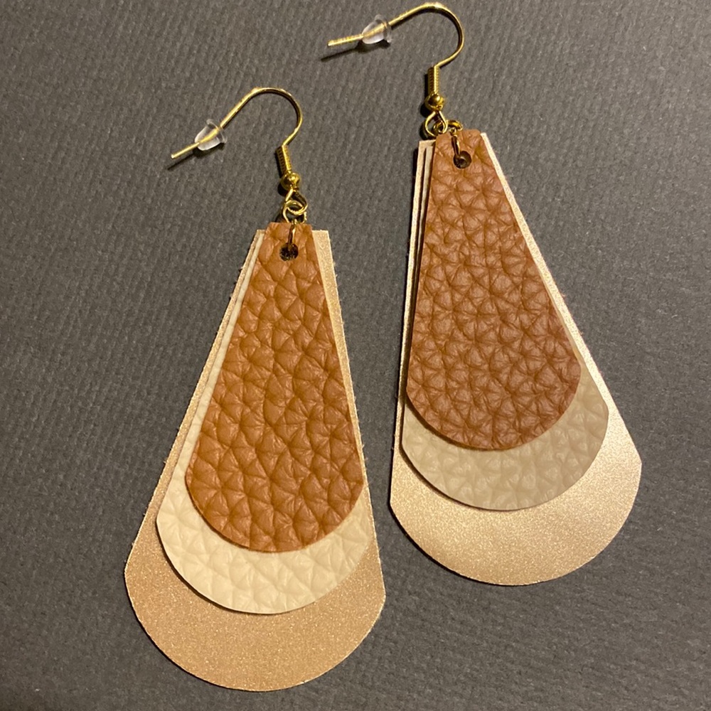Faux leather earrings